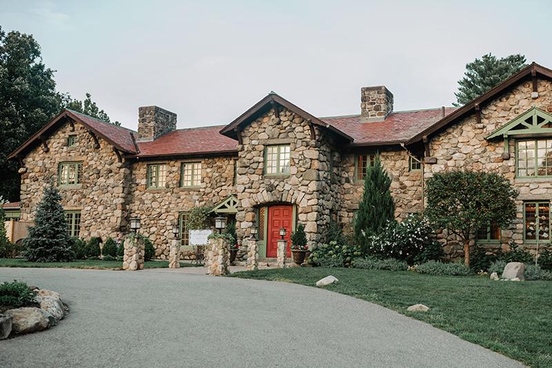An exterior view of a mansion