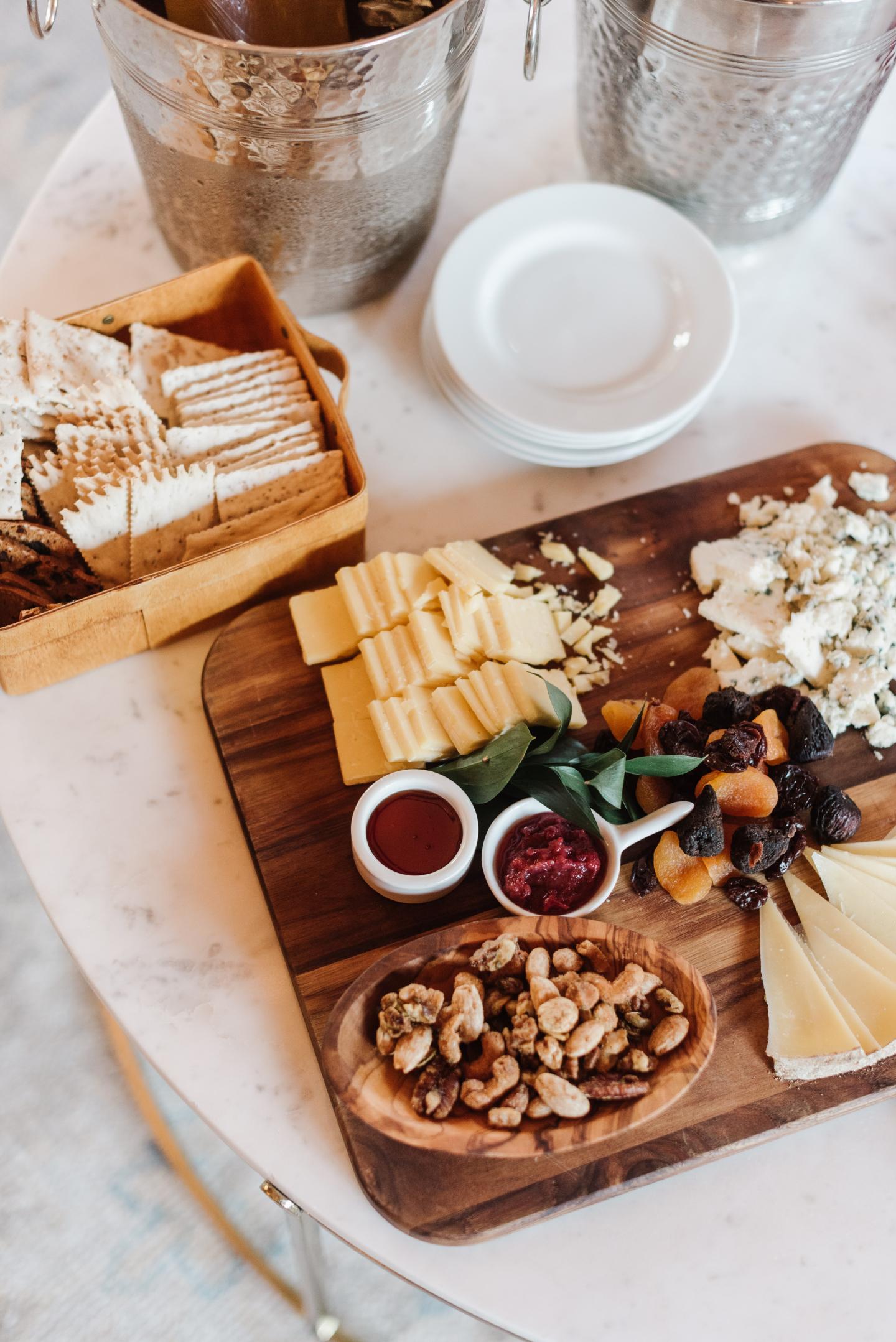 A cheese board