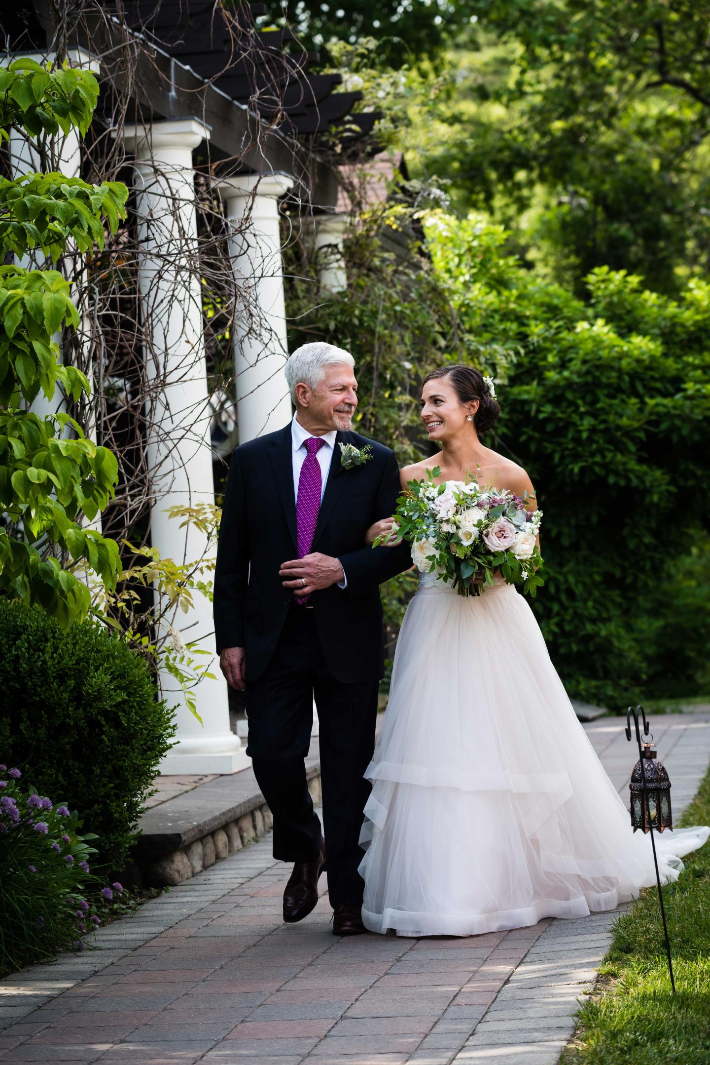 A bride and her father