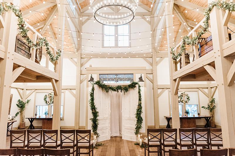 A wedding ceremony setup