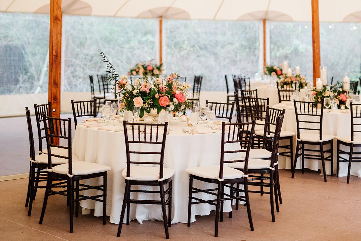 Wedding flowers on table