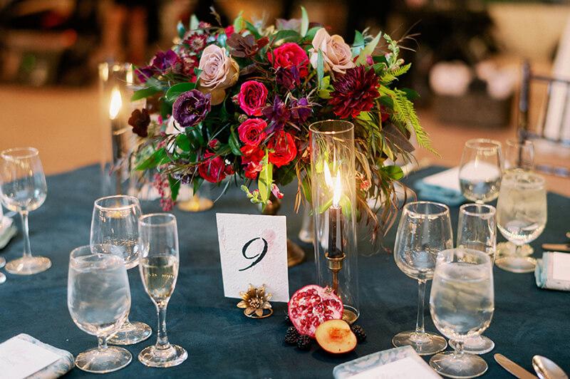 Wedding table settings