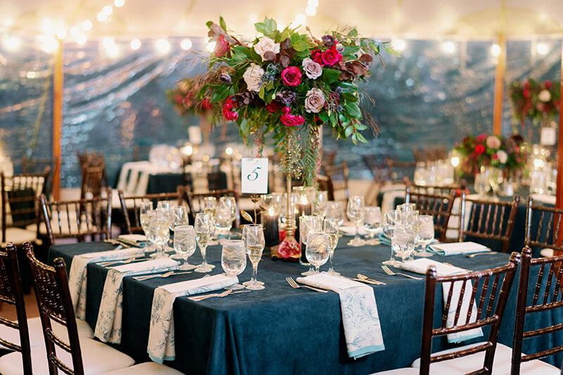 Wedding table settings