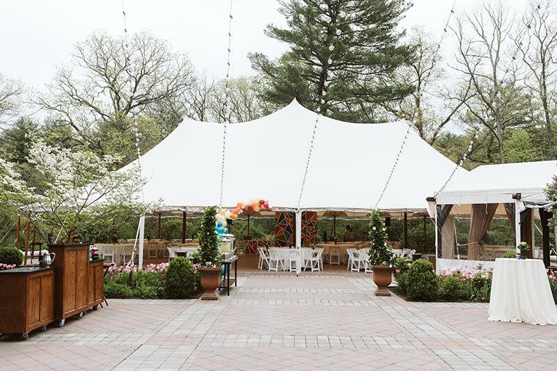 A marquee set up for an event