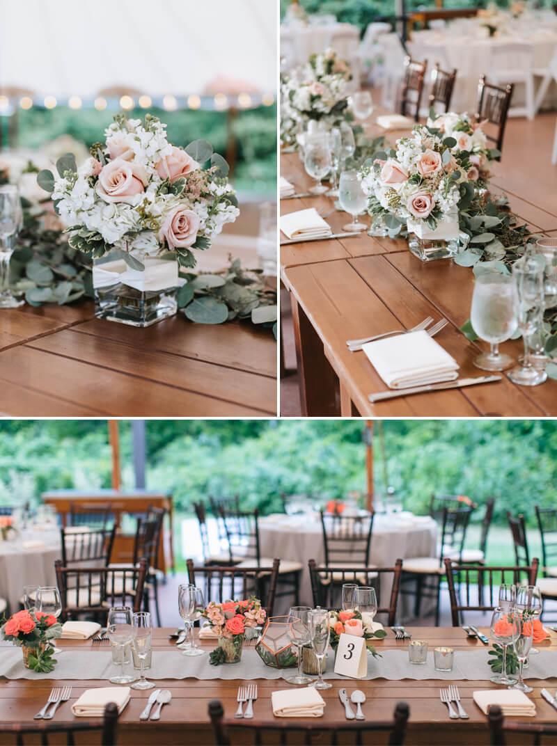 Three images of centre pieces