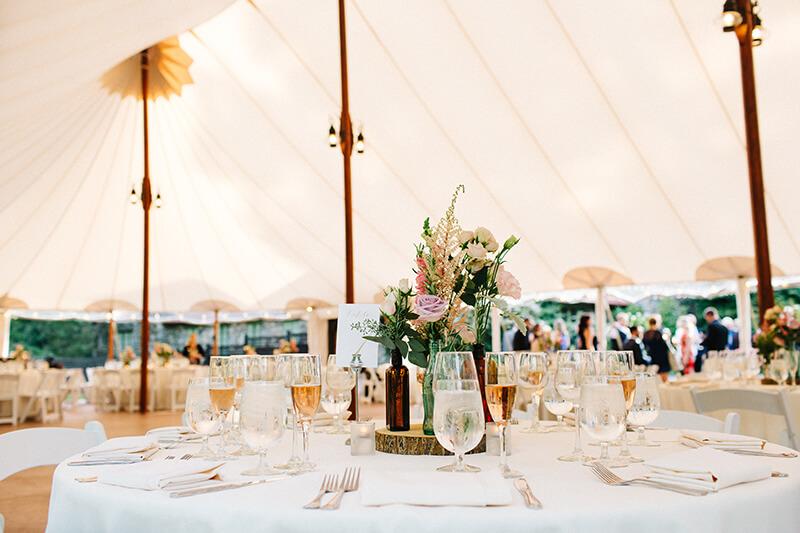 A table setting a wedding