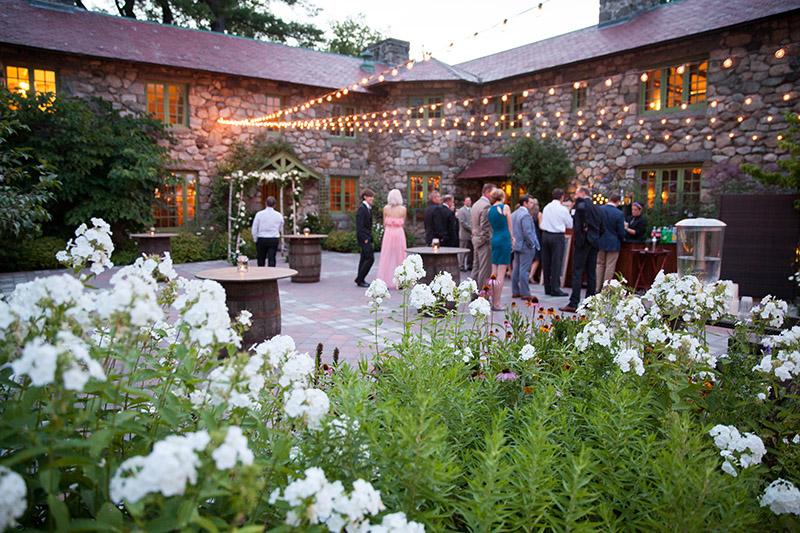 An event in a courtyard