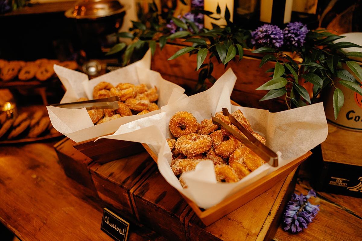 Churros: Crispy fried dough with Mexican dark chocolate sauce
