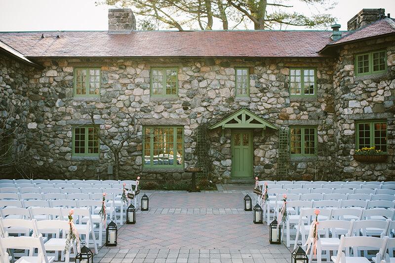 A wedding ceremony setup