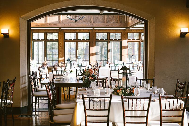 Table settings for a wedding reception