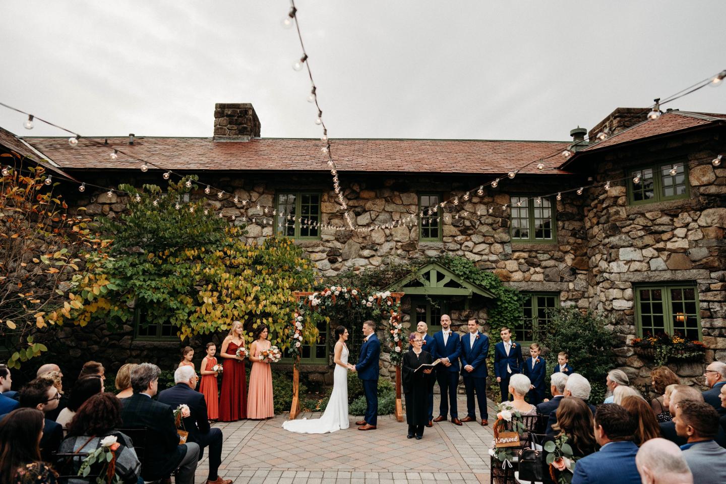 Fall courtyard ceremony