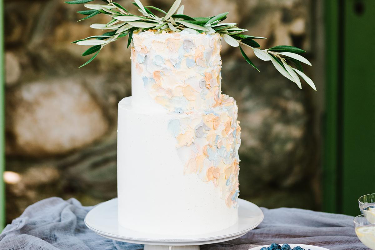 blue and orange cake