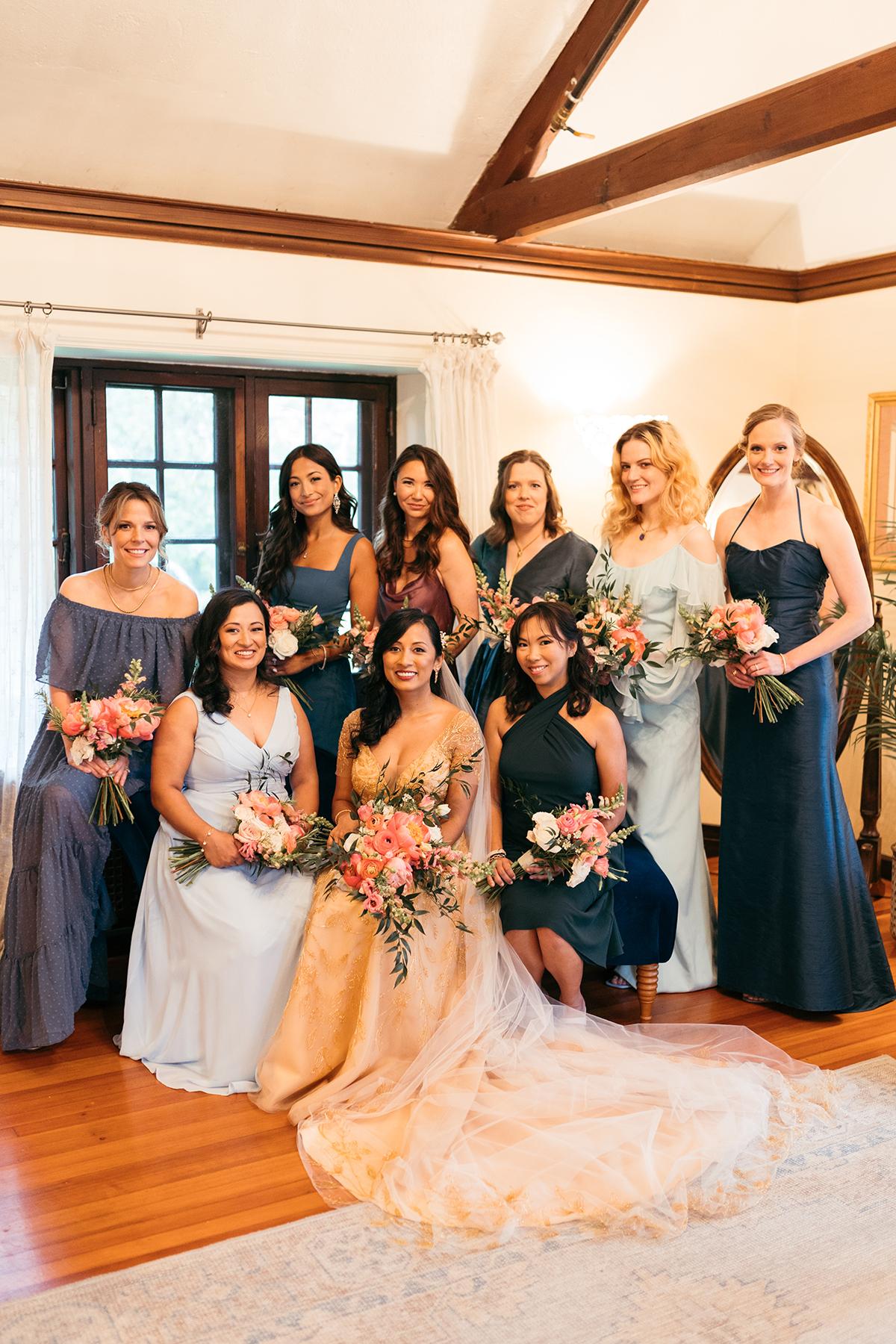 bridesmaids getting ready