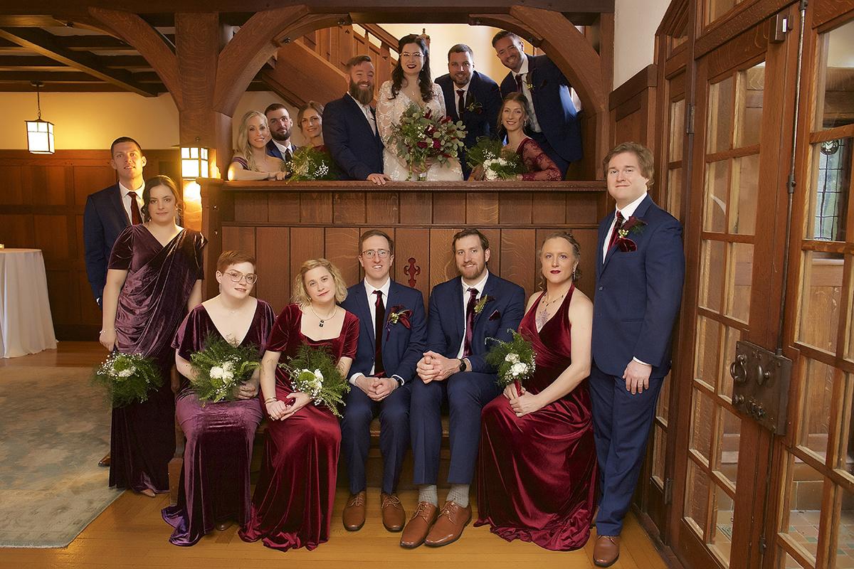 wedding party in north wing