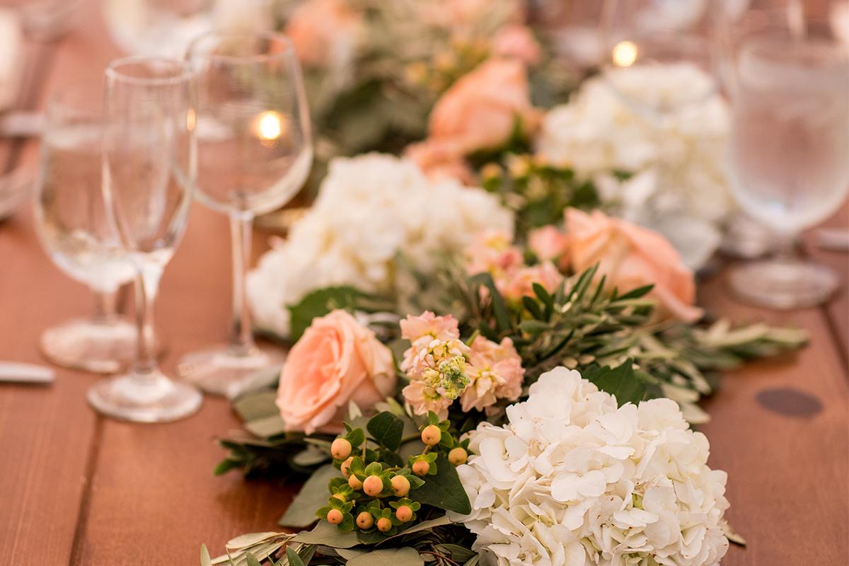 orange and white florals