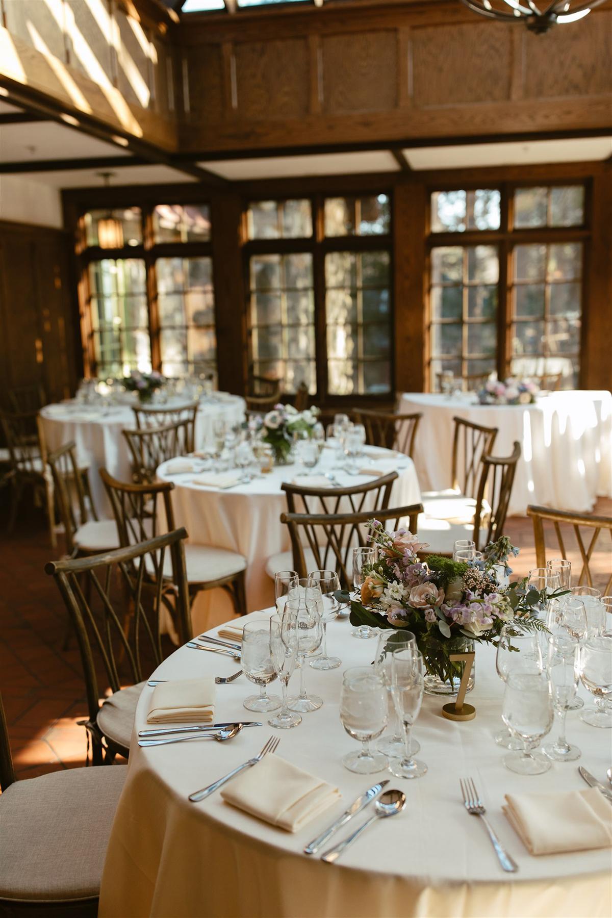 conservatory ceremony tablescape