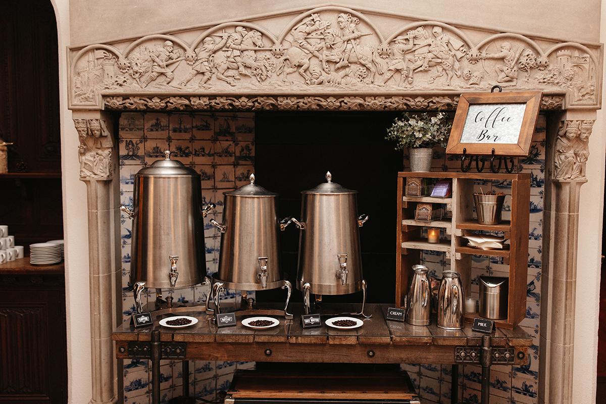 coffee and tea station