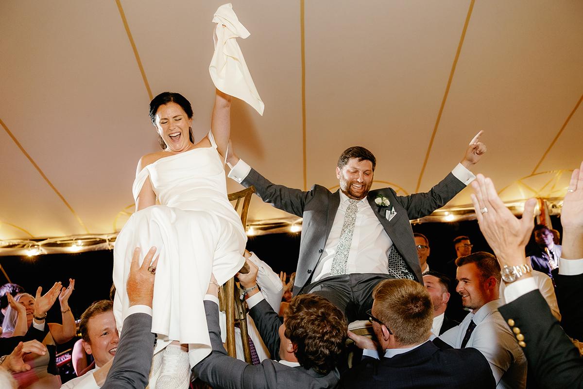 bride and groom hora