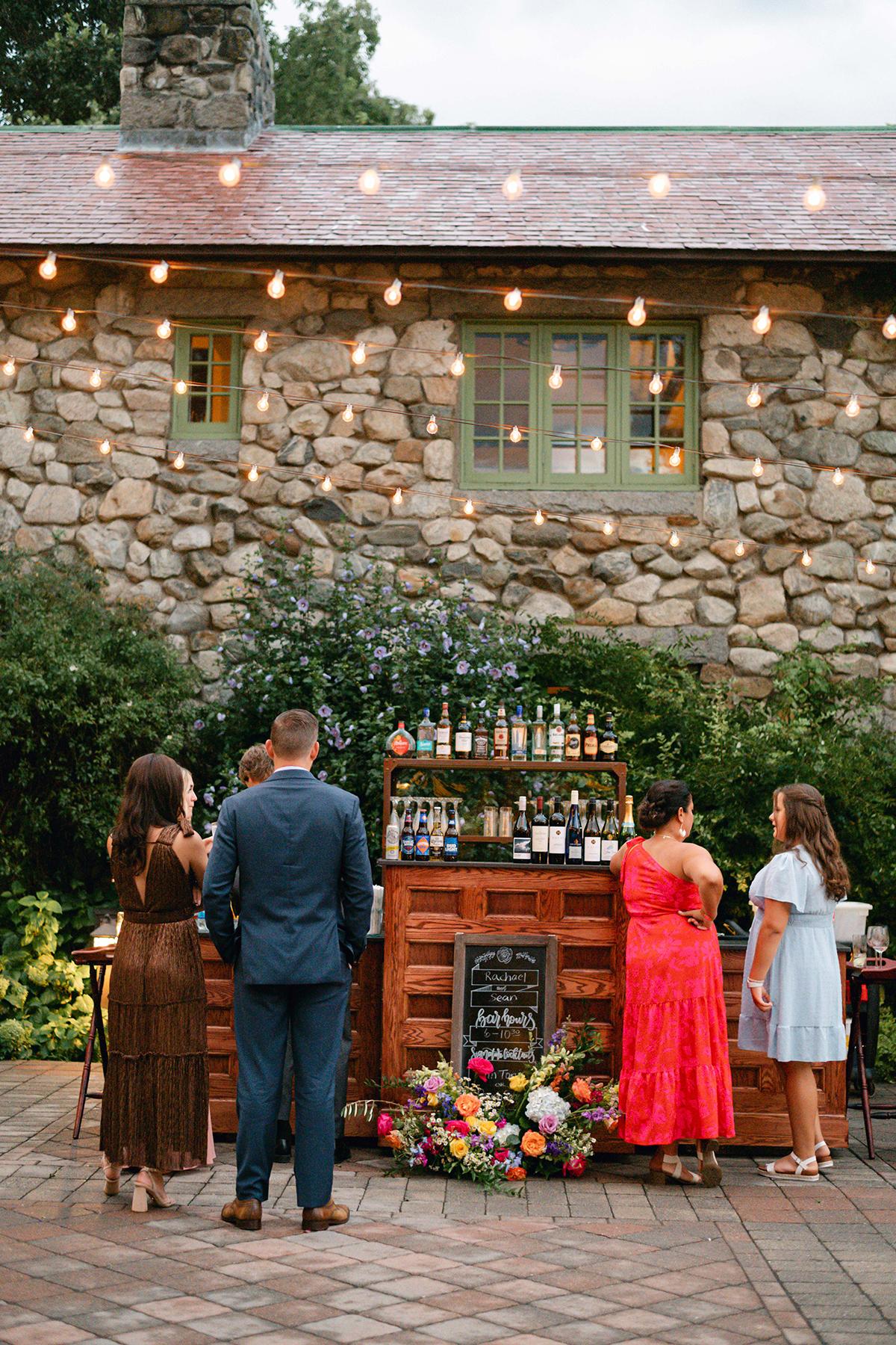 courtyard bar with guests