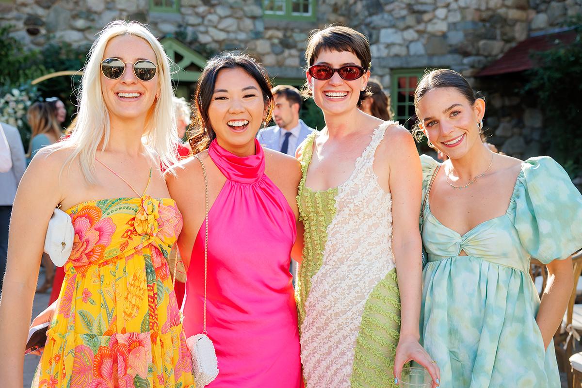 guests in colorful dresses
