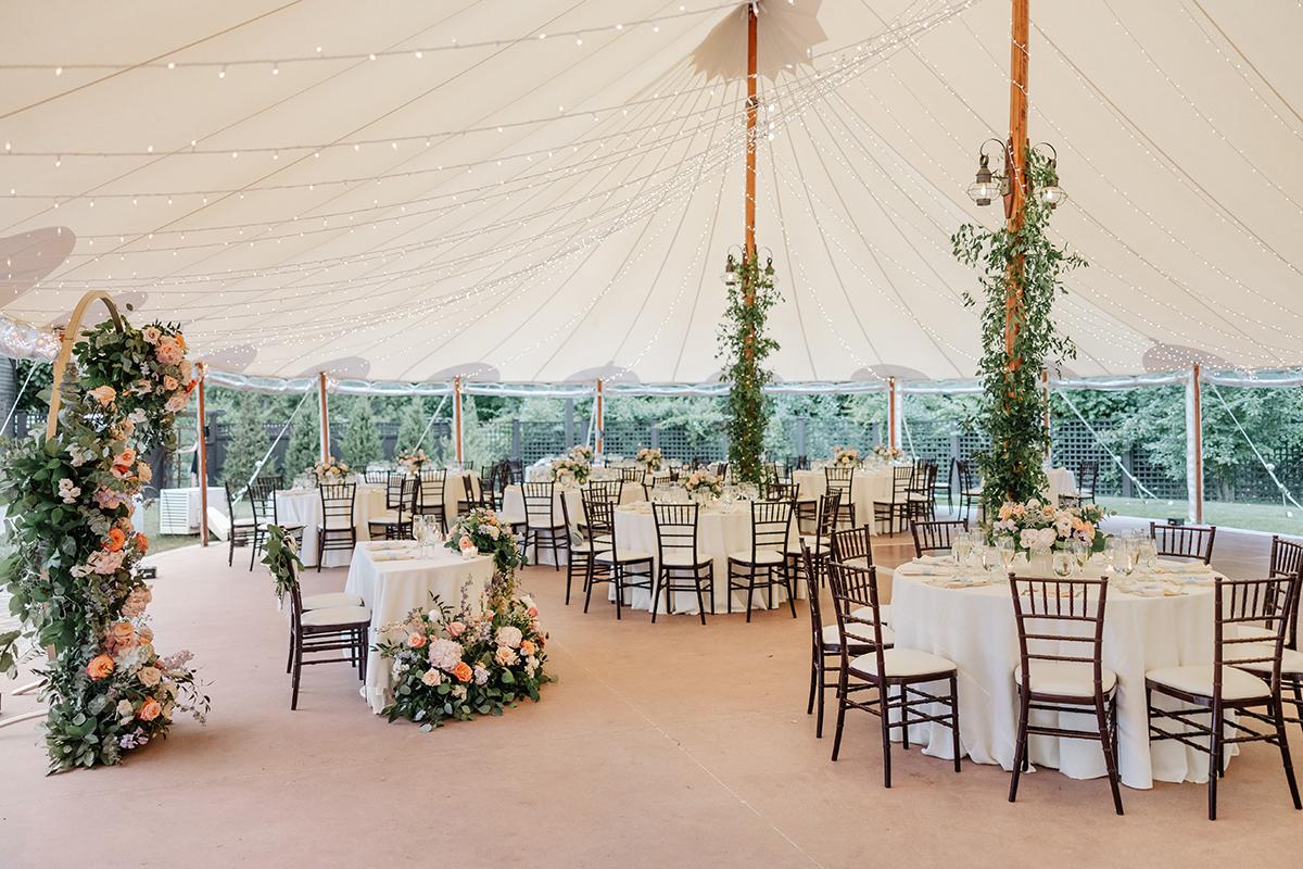 tent reception tablescape