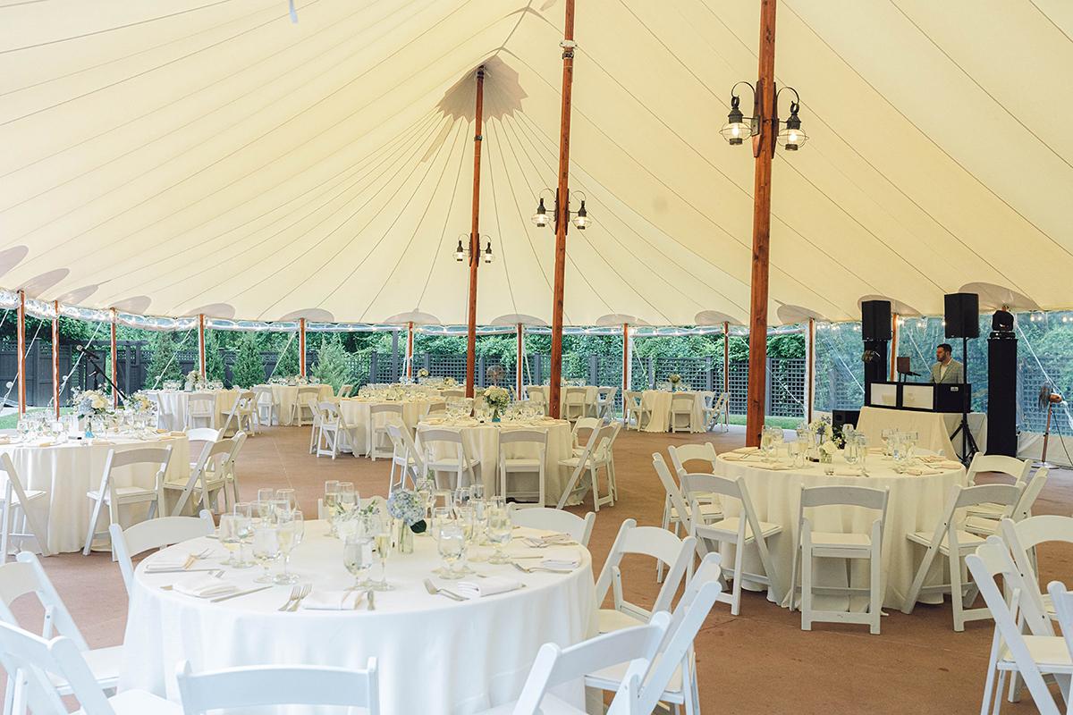 simple tent reception