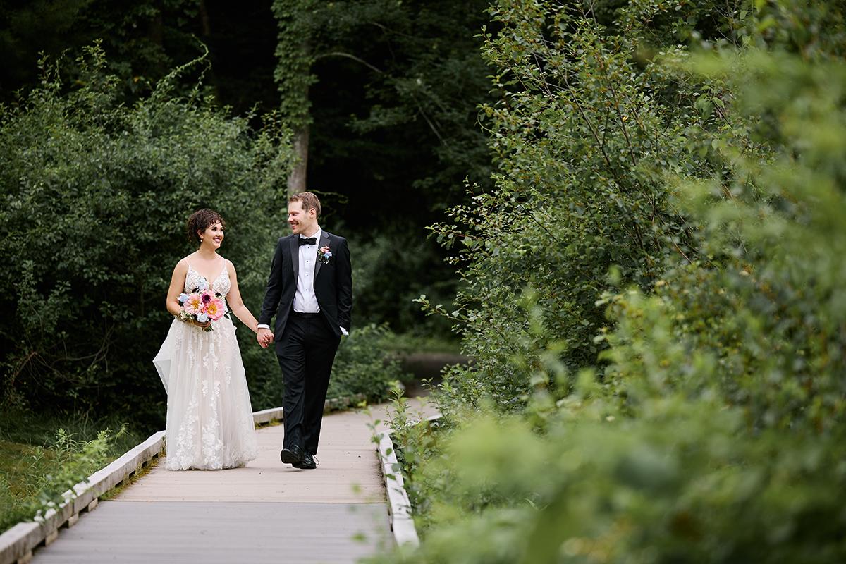 couple at foot bridge