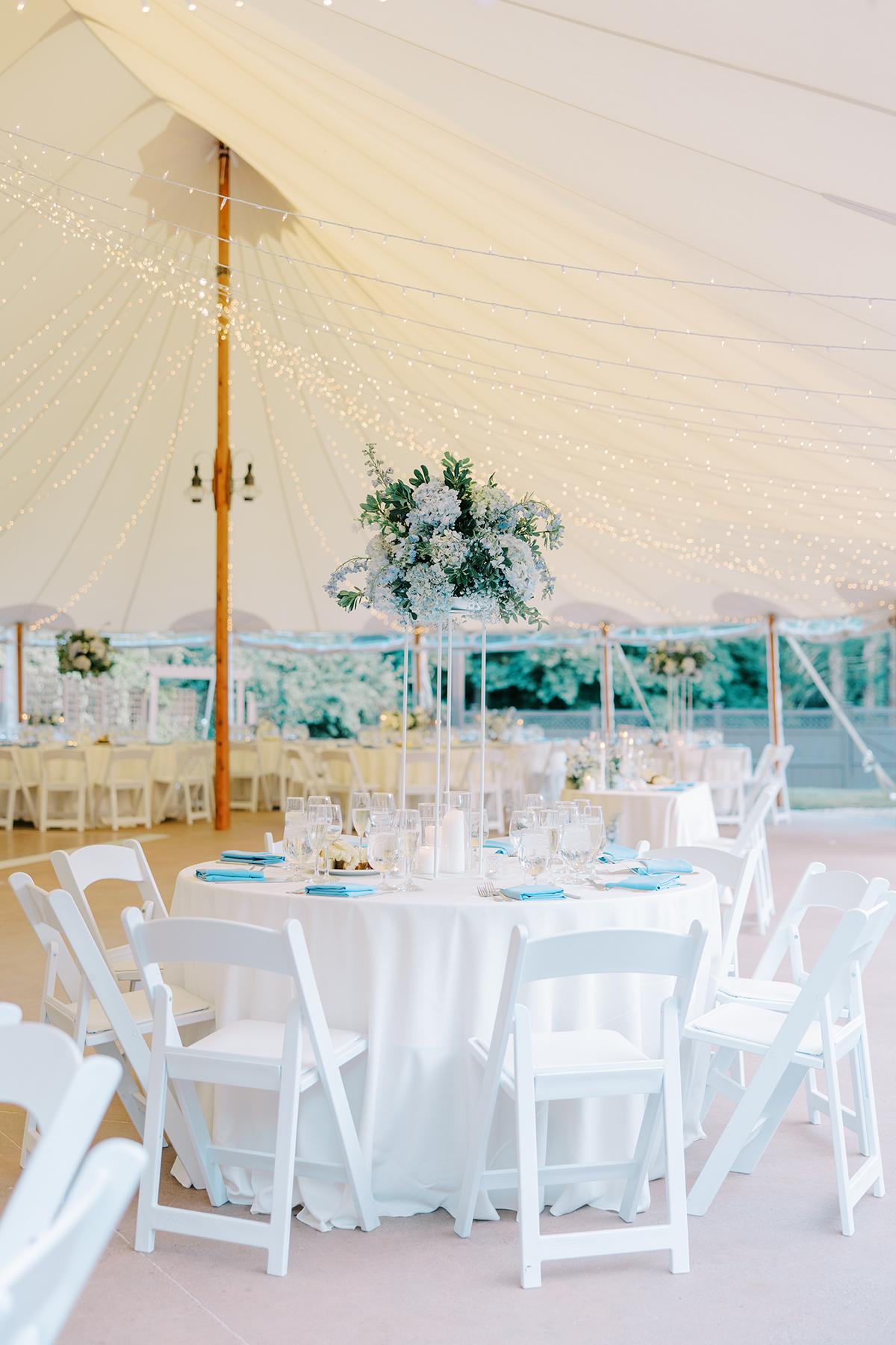 tent reception tablescape