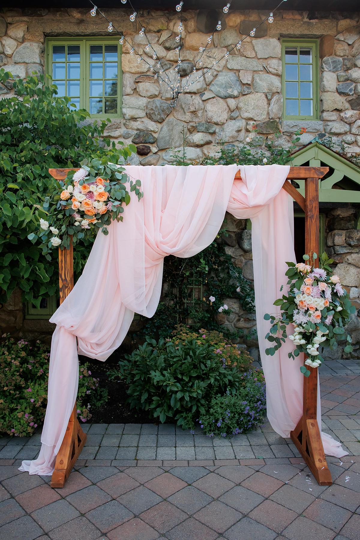 arbor with draping