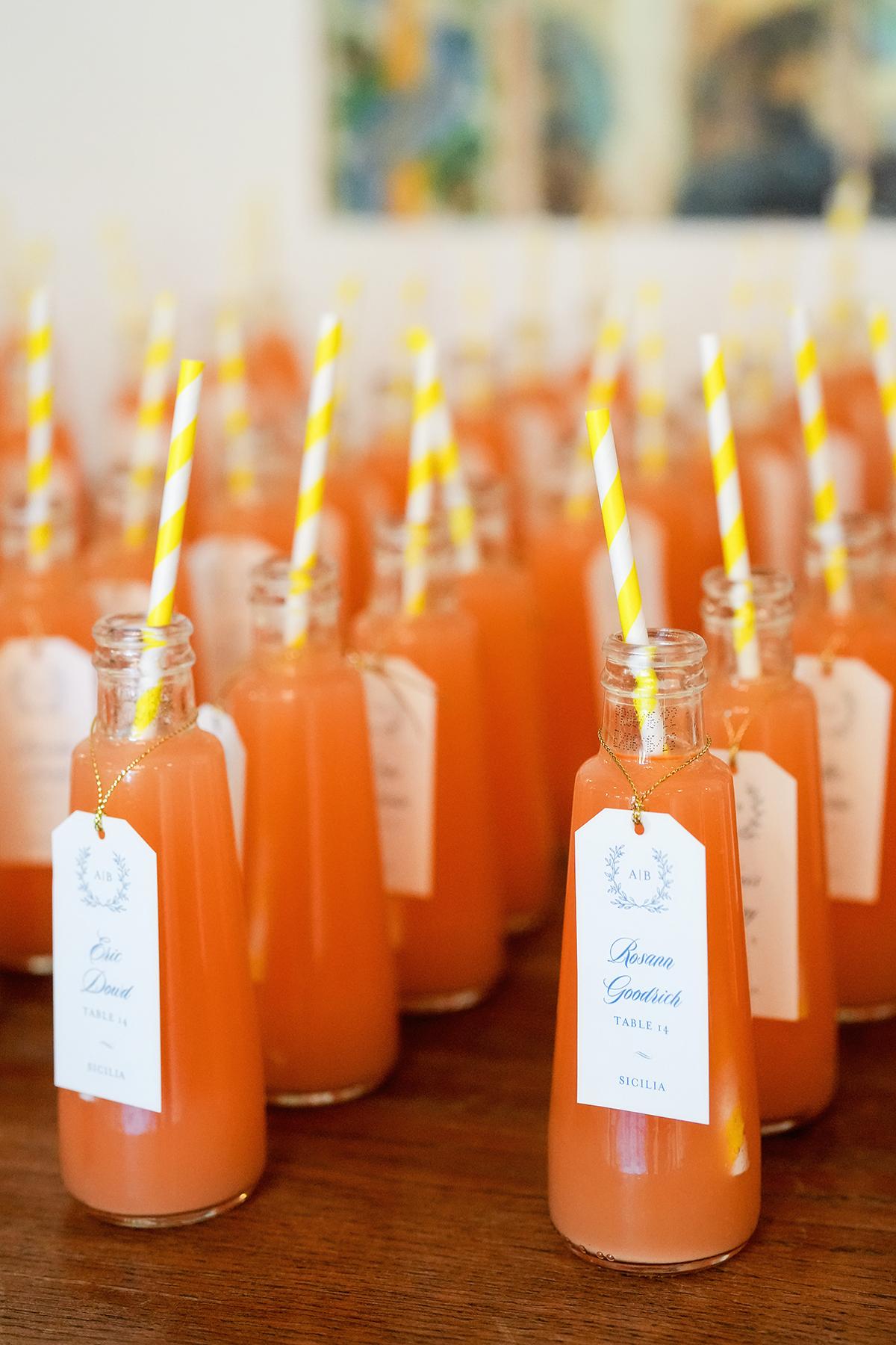 drink place cards seating chart