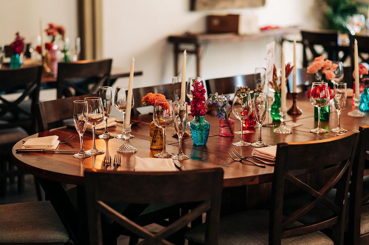 jewel-toned tablescape