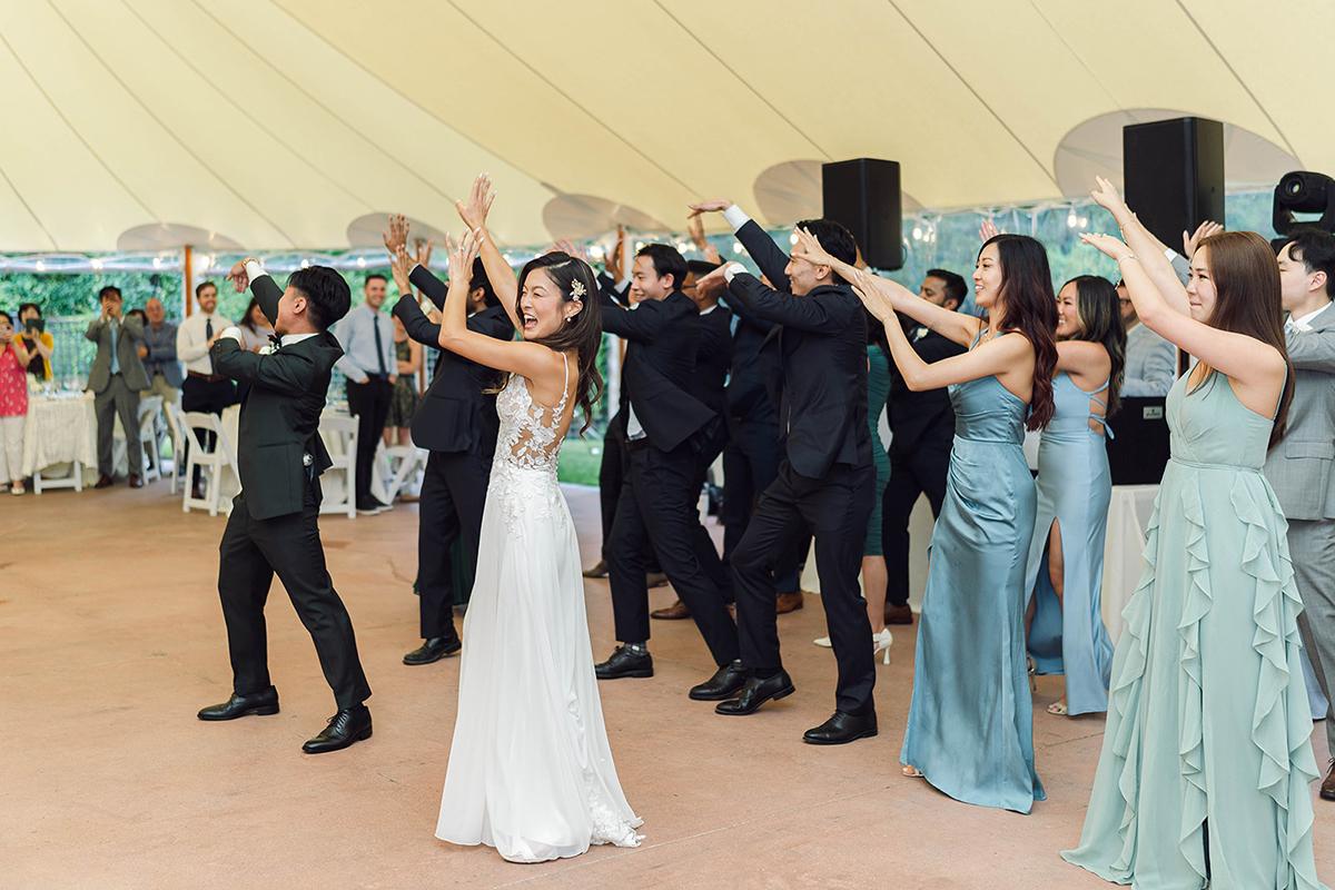 wedding party flash mob