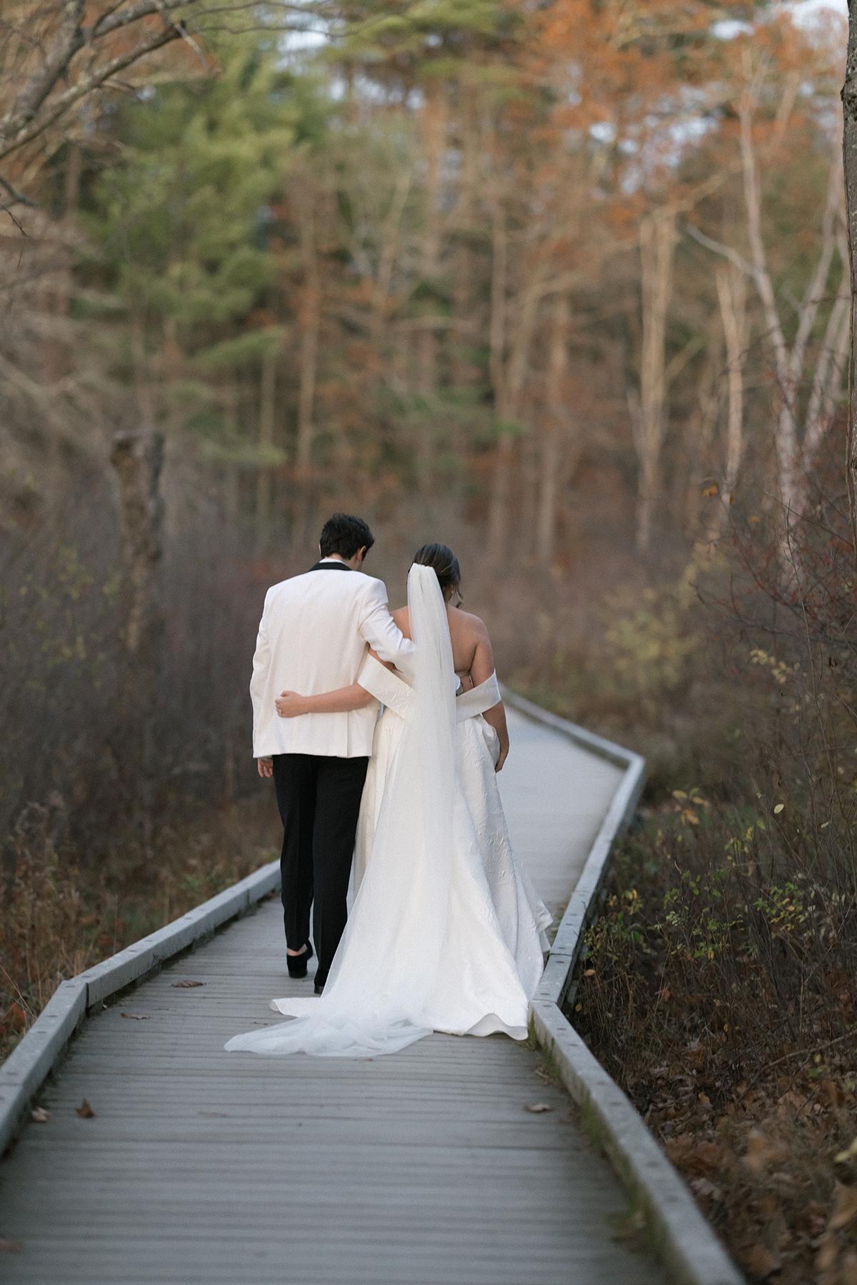 couple on foot bridge