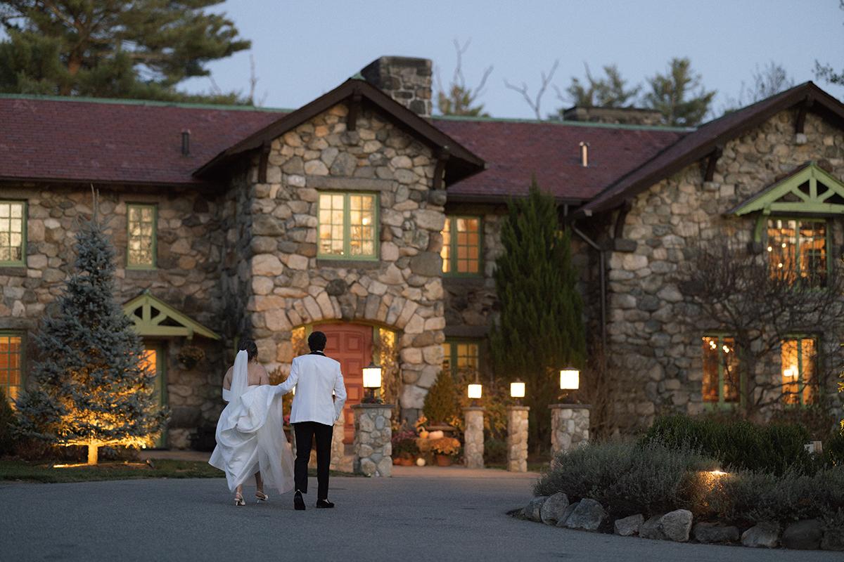 couple at front of house