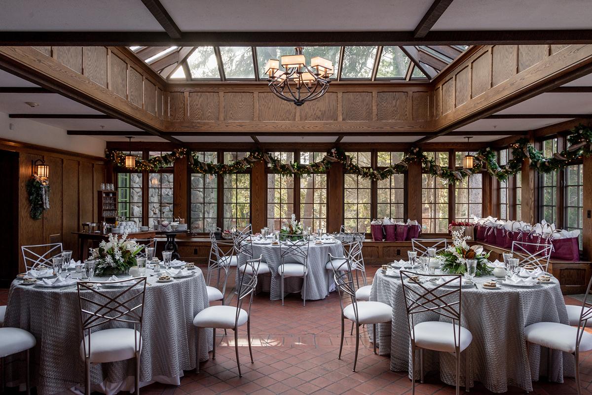 conservatory Christmas brunch